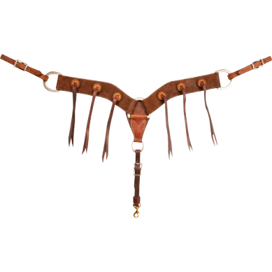 2.75-inch Breastcollar with Rosette Blood Knots