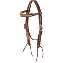 Browband Headstall with Dark Framed Diamond Tooling